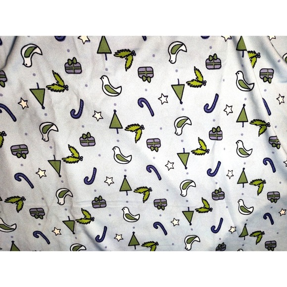 Dot Smile Girls Sz 7 Blue White Green Holiday Swing Dress Peace NWT - Picture 3 of 3